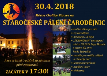 30.4. Staročeské pálení čarodějnic